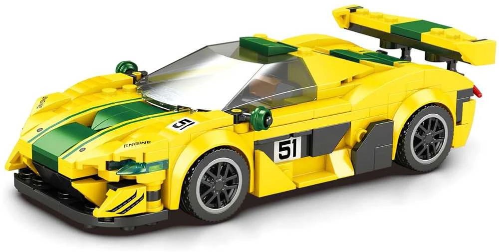 Konstruktoriaus rinkinys "Sportinis automobilis P1 GTR", geltonas/žalias, 368 el.