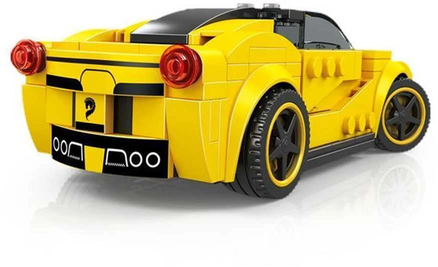 Konstruktoriaus rinkinys "Sportinis automobilis", geltonas, 143 d.