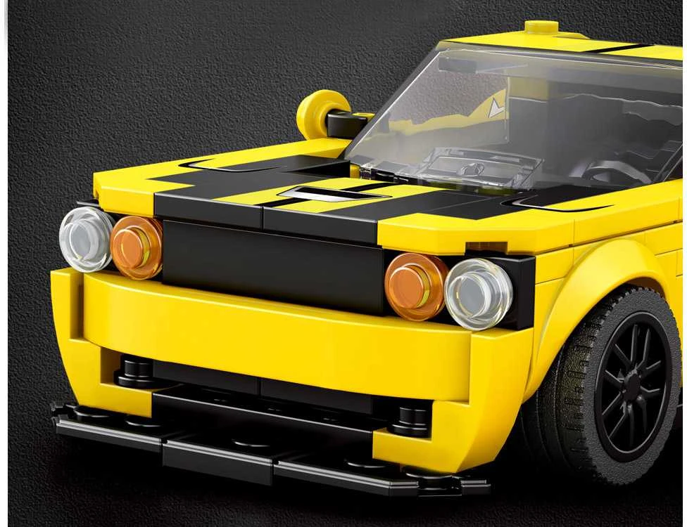 Konstruktoriaus rinkinys "Sportinis automobilis", geltonas, 319 d.