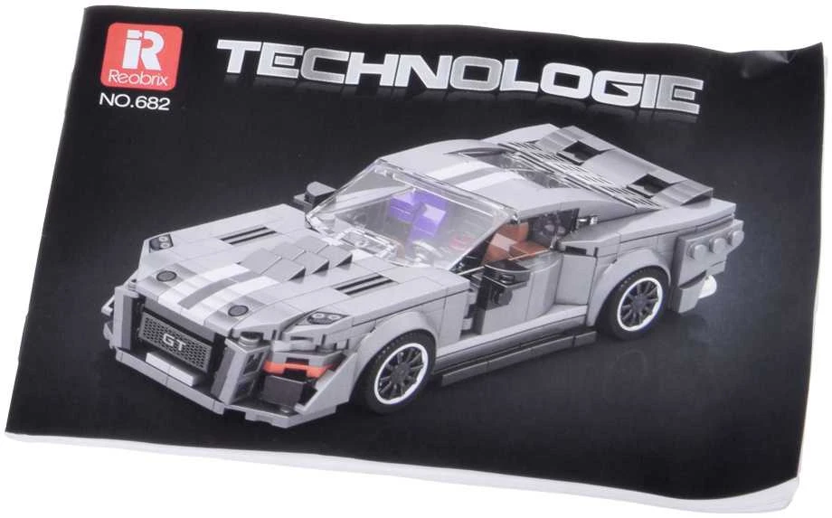Konstruktoriaus rinkinys "Sportinis automobilis", pilkas, 437 el.