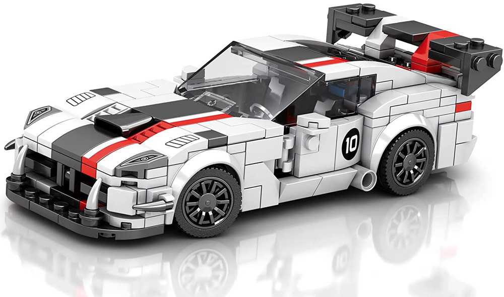 Konstruktoriaus rinkinys "Sportinis automobilis VIPER", baltas, 419 el.
