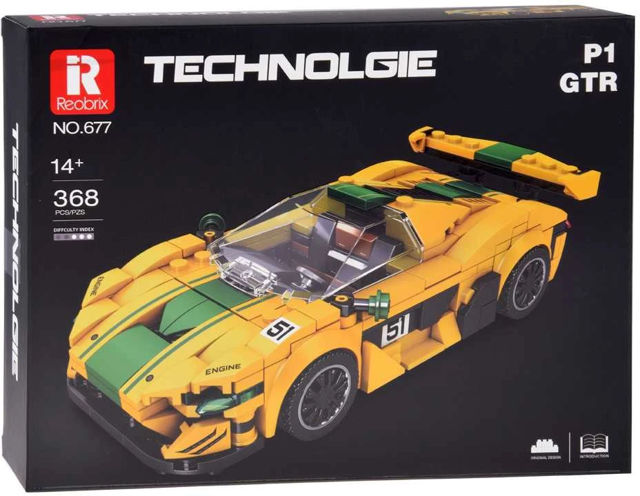 Konstruktoriaus rinkinys "Sportinis automobilis P1 GTR", geltonas/žalias, 368 el.
