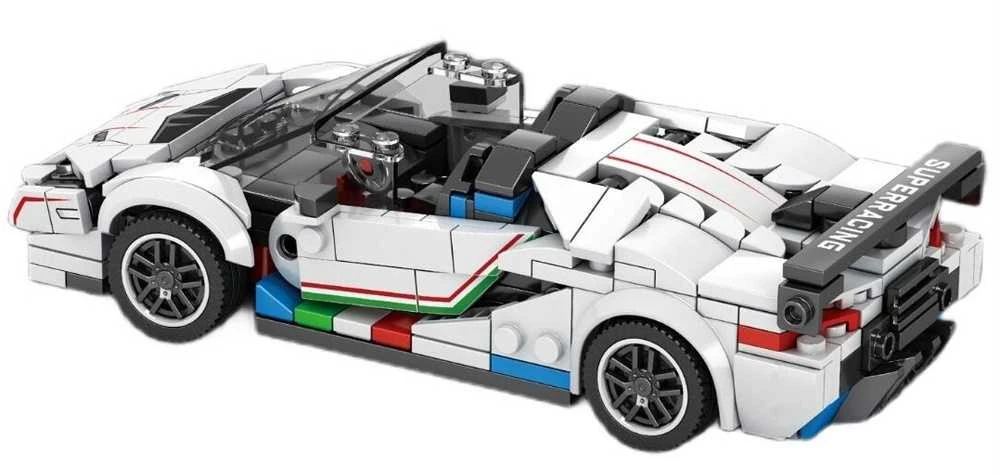 Konstruktoriaus rinkinys "Sportinis automobilis-kabrioletas", baltas, 348 el.