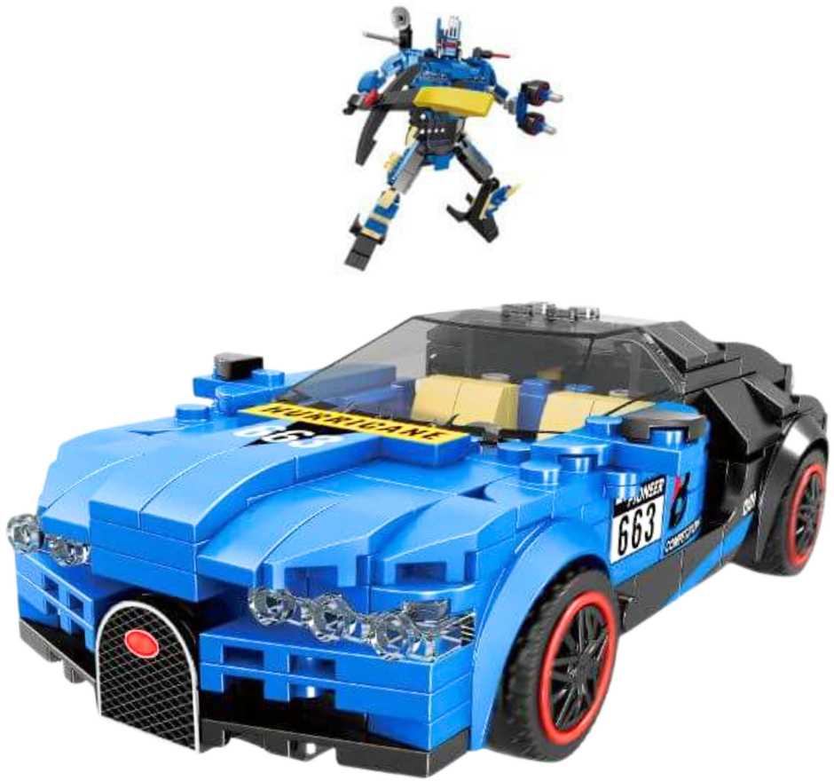 Konstruktorius Automobilis-Robotas 2in1 Hurricane, mėlynas, 328 d.