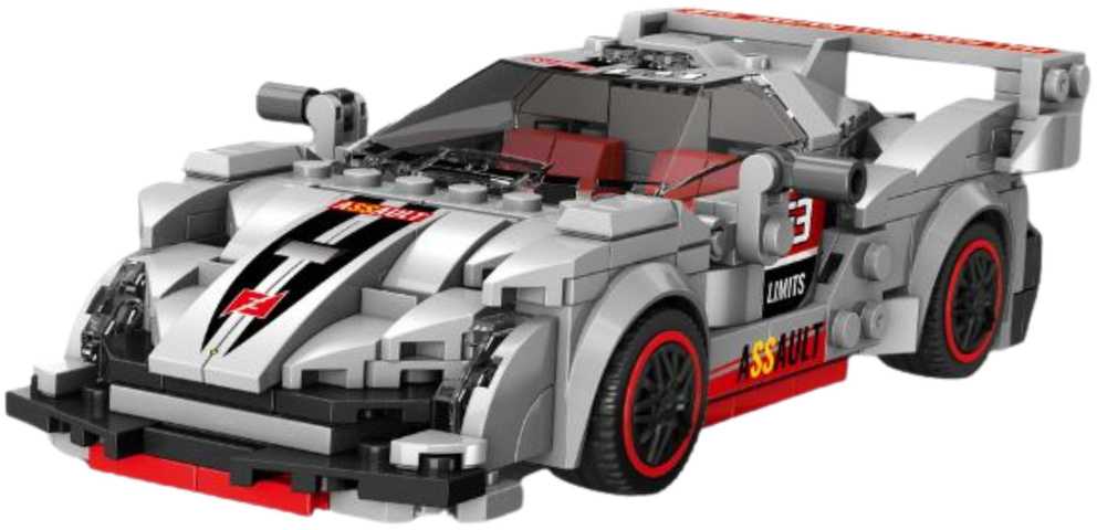 Konstruktorius Automobilis-Robotas 2in1, pilkas, 363 d.