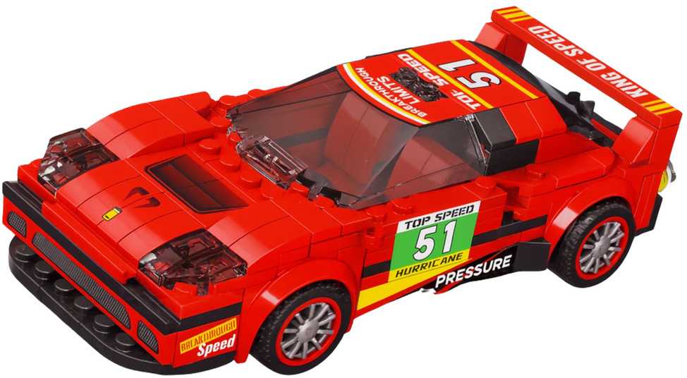 Konstruktorius Automobilis-Robotas 2in1, raudonas, 329 d.
