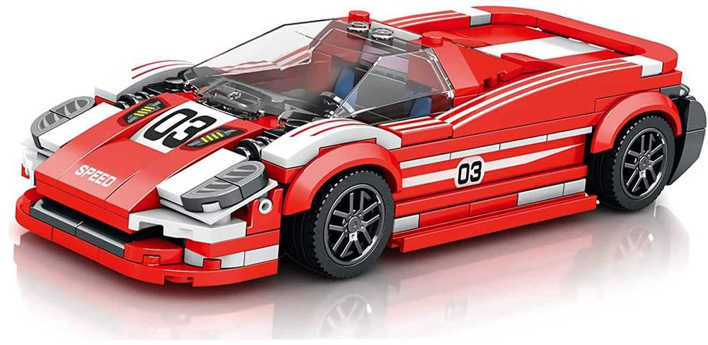 Konstruktorius sportinis raudonas automobilis 917