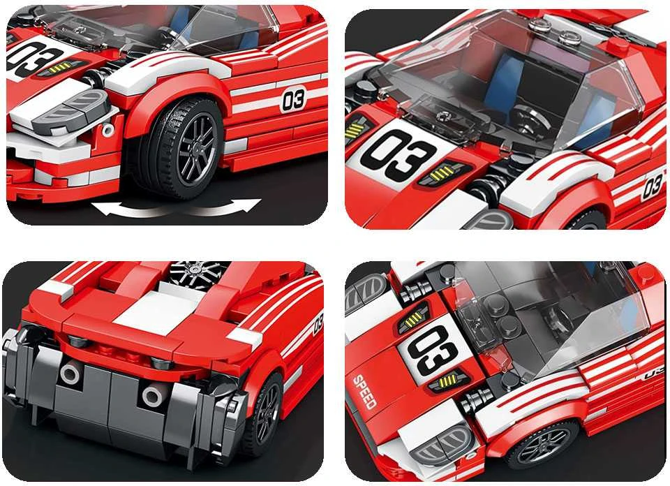 Konstruktorius sportinis raudonas automobilis 917