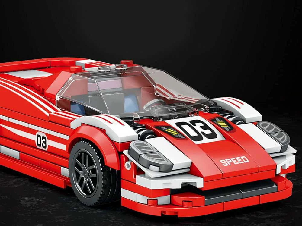Konstruktorius sportinis raudonas automobilis 917