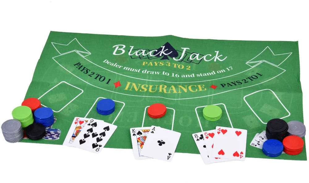 Kortų žaidimų rinkinys Pokeris ir „BlackJack“