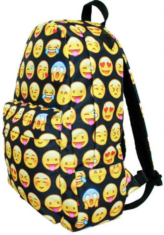 Kuprinė Emoji su penalu, juoda
