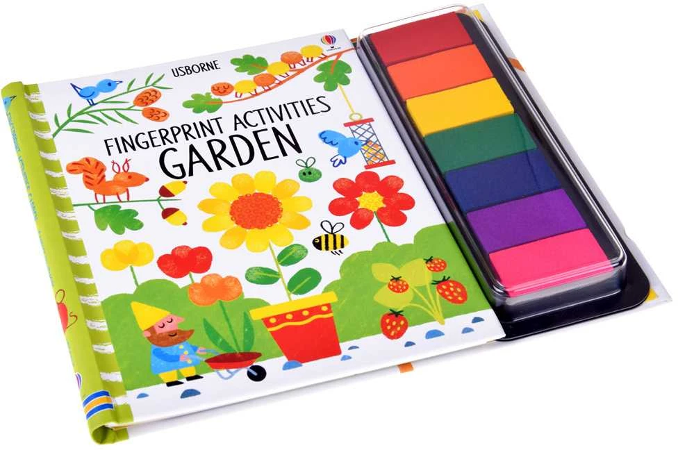 Kūrybinė knyga piešimui pirštams "Garden" (anglų kalba)