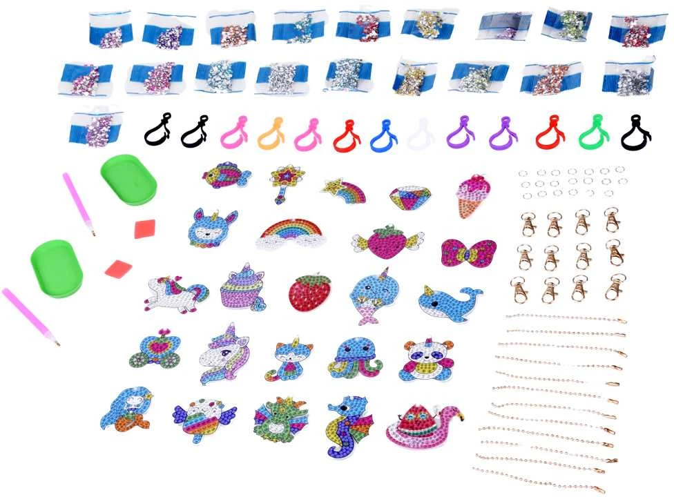 Kūrybinis Advento kalendorius "Surprise Gem Keychains"