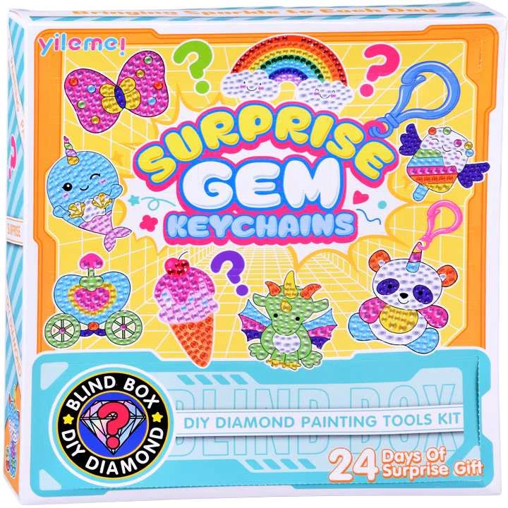 Kūrybinis Advento kalendorius "Surprise Gem Keychains"