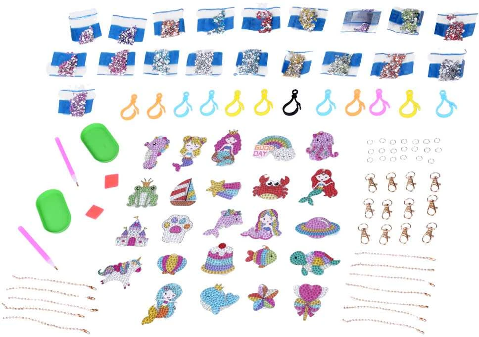 Kūrybinis Advento kalendorius "Surprise Gem Keychains"