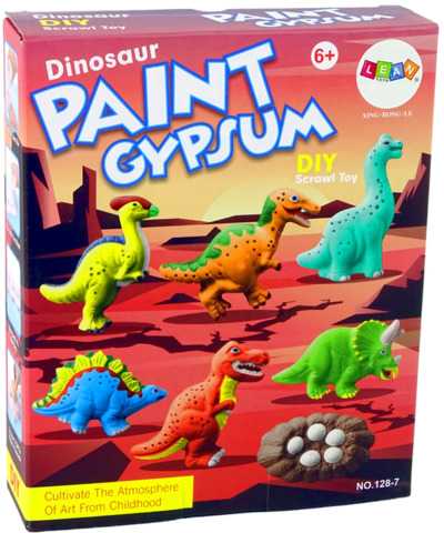 Kūrybinis gipso liejinių rinkinys dažyti Dinozaurai
