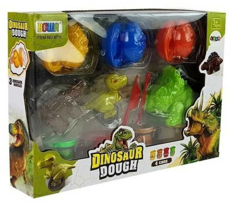 Kūrybinis plastilino rinkinys Dinosaur Dough, 12 d.