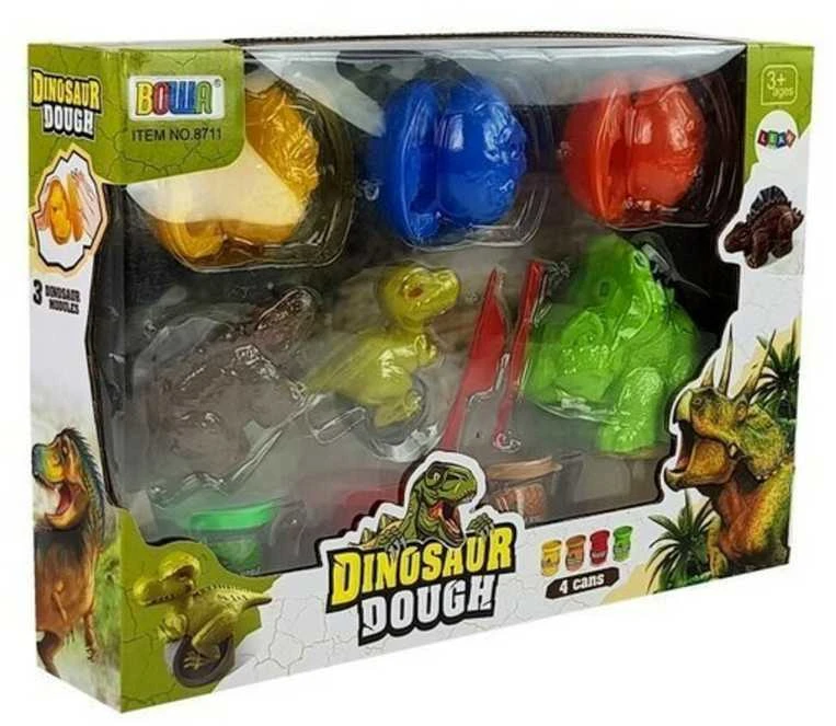 Kūrybinis plastilino rinkinys Dinosaur Dough, 12 d.
