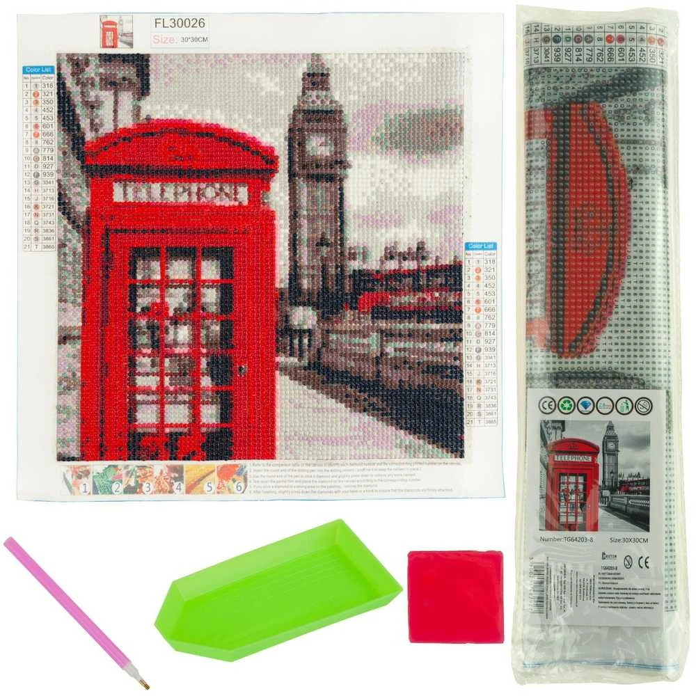 Kūrybinis rinkinys - deimantinė mozaika 3D "London"