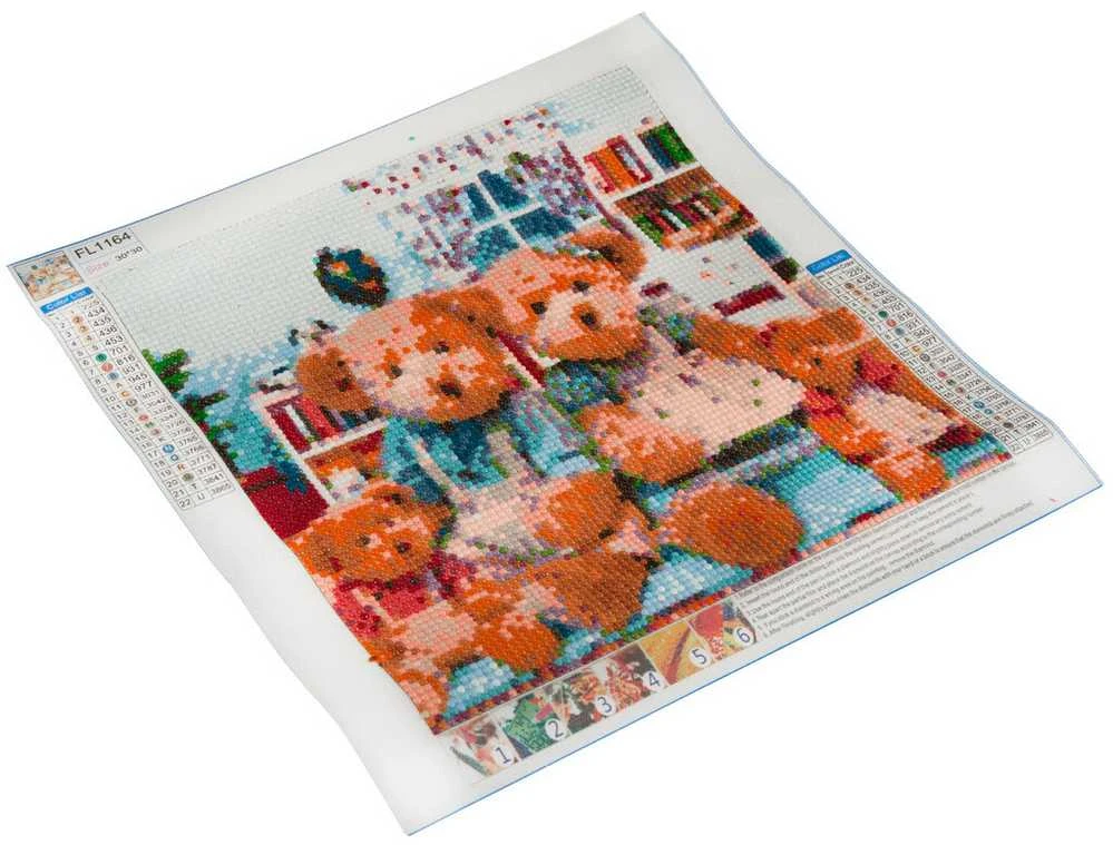 Kūrybinis rinkinys - deimantinė mozaika 3D "Meškiukai"