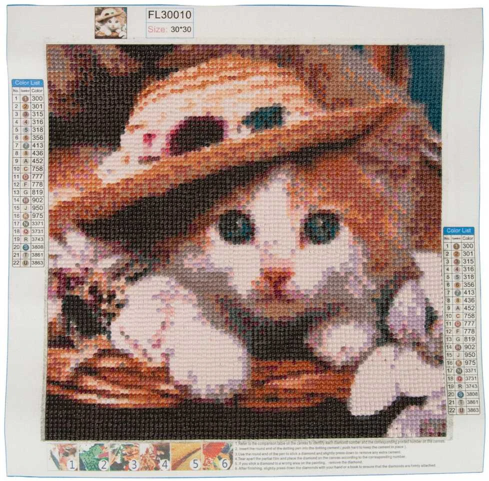 Kūrybinis rinkinys - deimantinė mozaika 3D Kačiukas