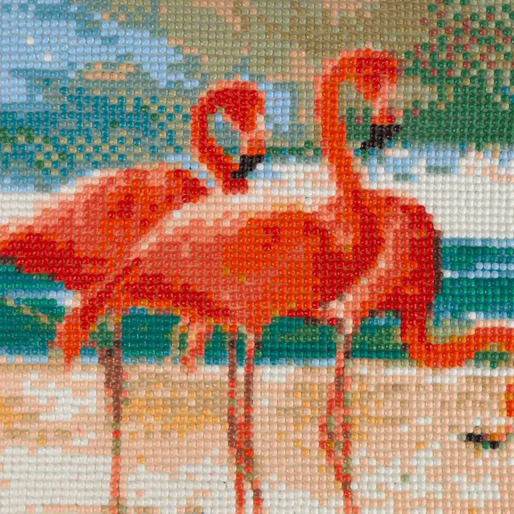 Kūrybinis rinkinys - deimantinė mozaika 3D "Flamingai"