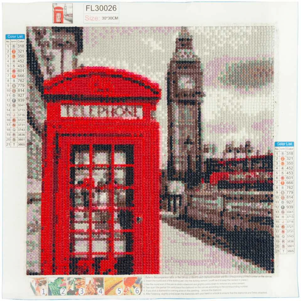 Kūrybinis rinkinys - deimantinė mozaika 3D "London"