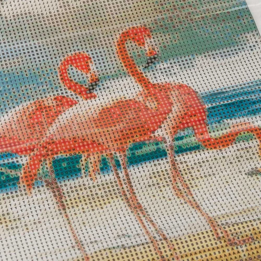 Kūrybinis rinkinys - deimantinė mozaika 3D "Flamingai"