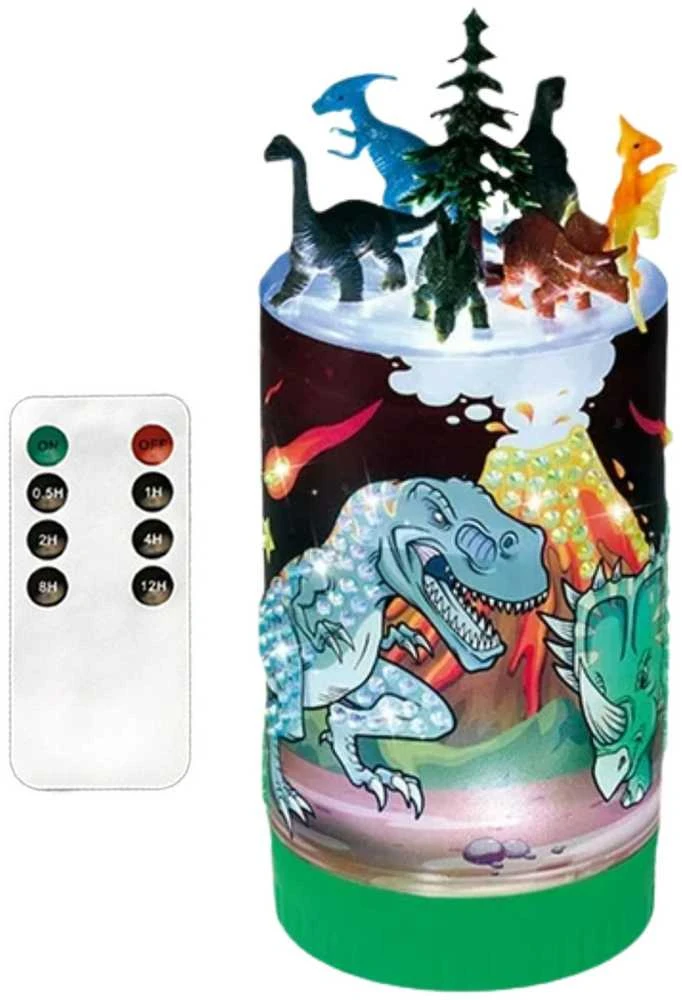 Kūrybinis rinkinys "Dinosaur Diamond Painting LED Light"