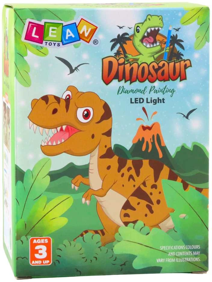 Kūrybinis rinkinys "Dinosaur Diamond Painting LED Light"