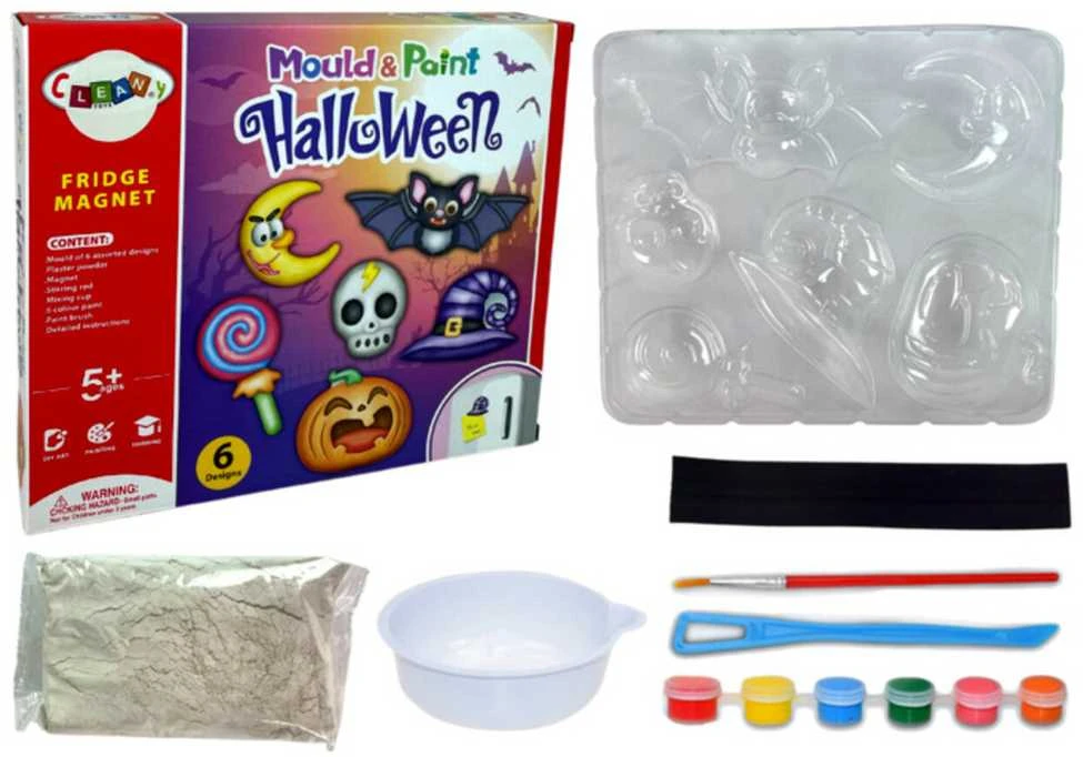 Kūrybinis rinkinys "Halloween" magnetukams iš gipso gaminti