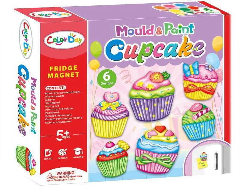 Kūrybinis rinkinys magnetukams iš gipso gaminti "Cupcake"