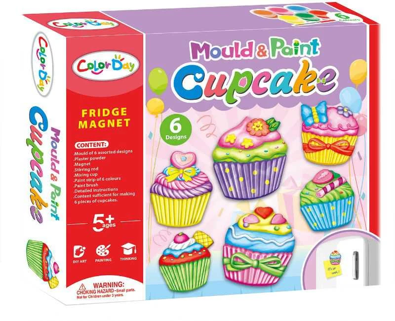Kūrybinis rinkinys magnetukams iš gipso gaminti "Cupcake"