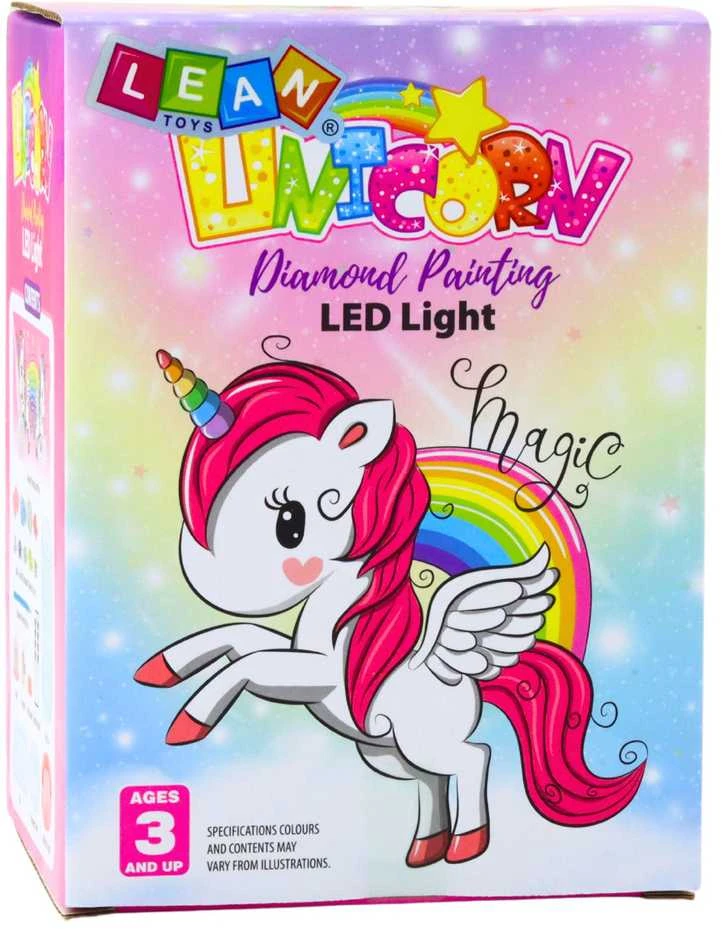 Kūrybinis rinkinys "Unicorn Diamond Painting LED Light"