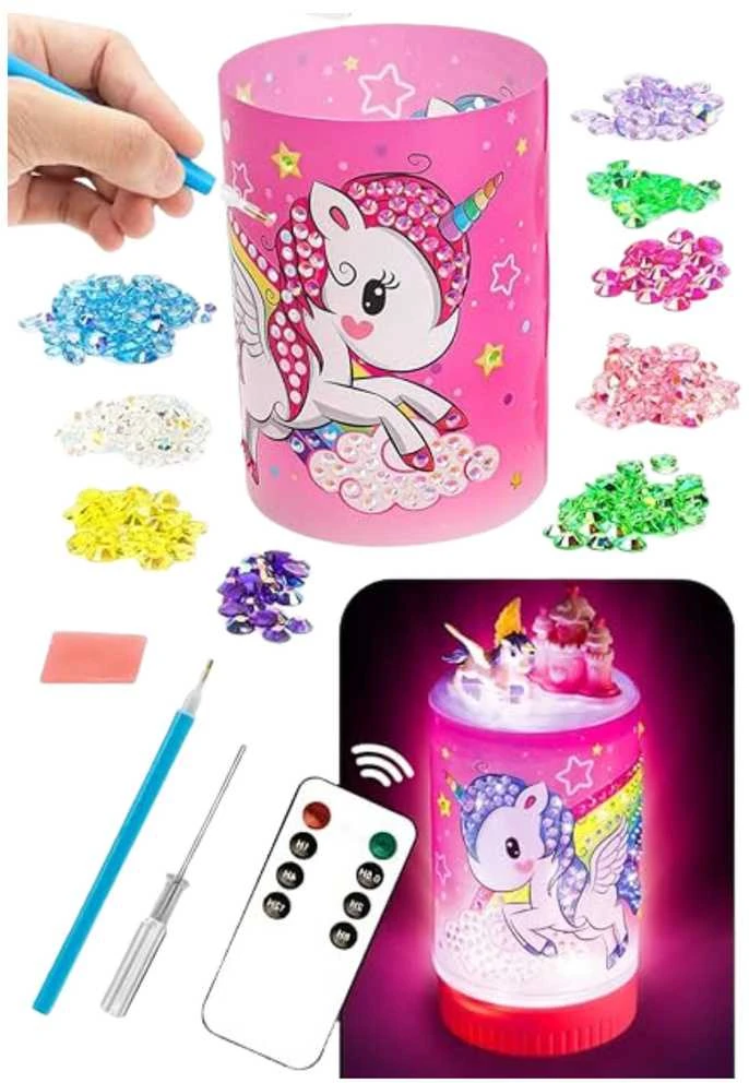 Kūrybinis rinkinys "Unicorn Diamond Painting LED Light"