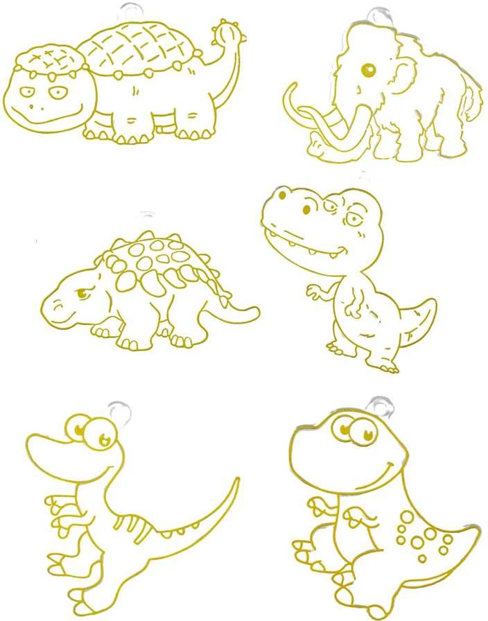 Kūrybinis vitražinių pakabukų gamybos rinkinys "Dinozaurai"