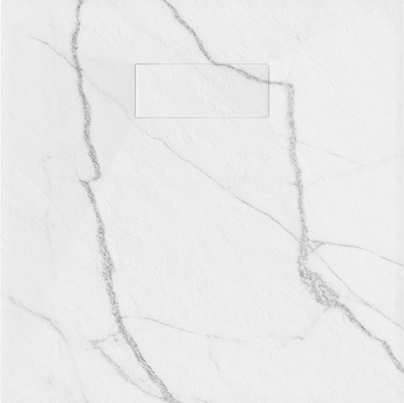 Kvadratinis dušo padėklas Mexen Hugo SMC, 80 x 80 cm, Baltas stone