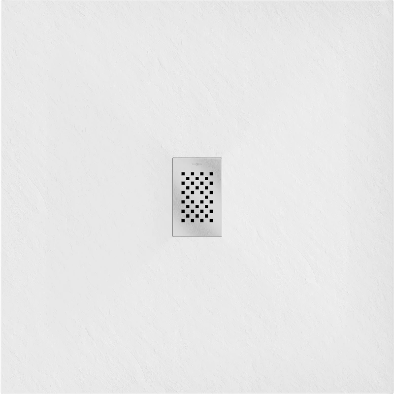 Kvadratinis dušo padėklas Mexen Hugo SMC, 100 x 100 cm, Baltas+Inox