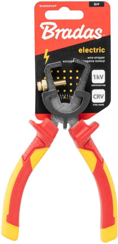Laidų nuėmimo replės Bradas ELECTRIC HOME & GARAGE, 165 mm 1 kV VDE