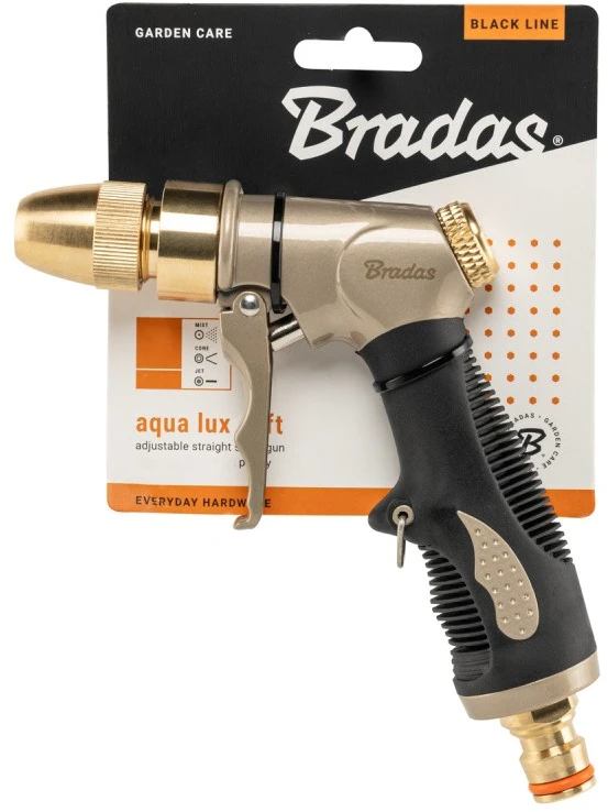 Laistymo pistoletas Bradas Juodas LINE AQUA LUX SOFT, 3 funkcijų, Dusty Gold