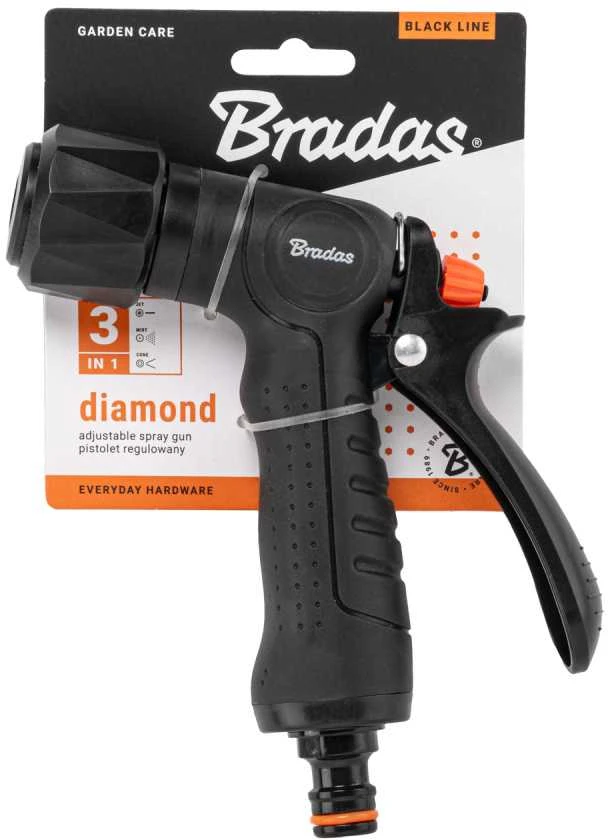 Laistymo pistoletas purkštukas Bradas DIAMOND, reguliuojamas