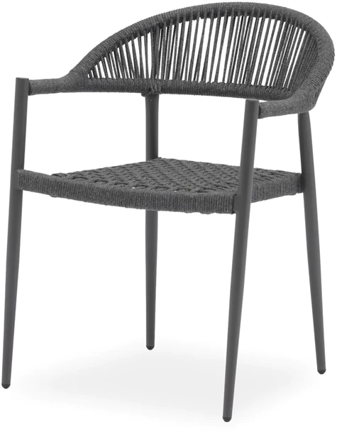 Lauko baldų komplektas ARDEN 6+1, Dark Pilkas
