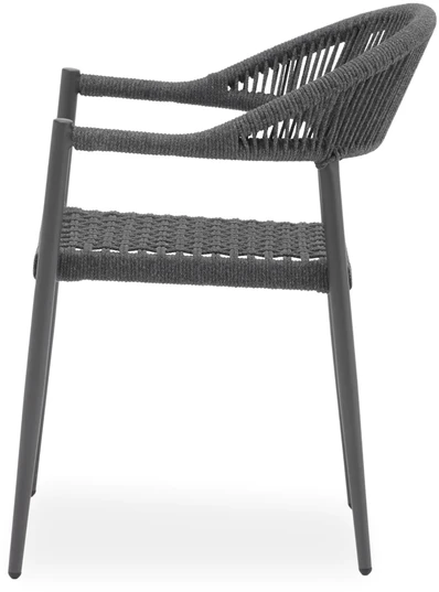 Lauko baldų komplektas ARDEN 6+1, Dark Pilkas