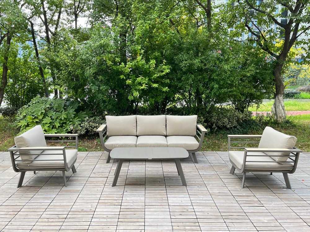 Lauko baldų komplektas ASPEN CAFFE, Taupe