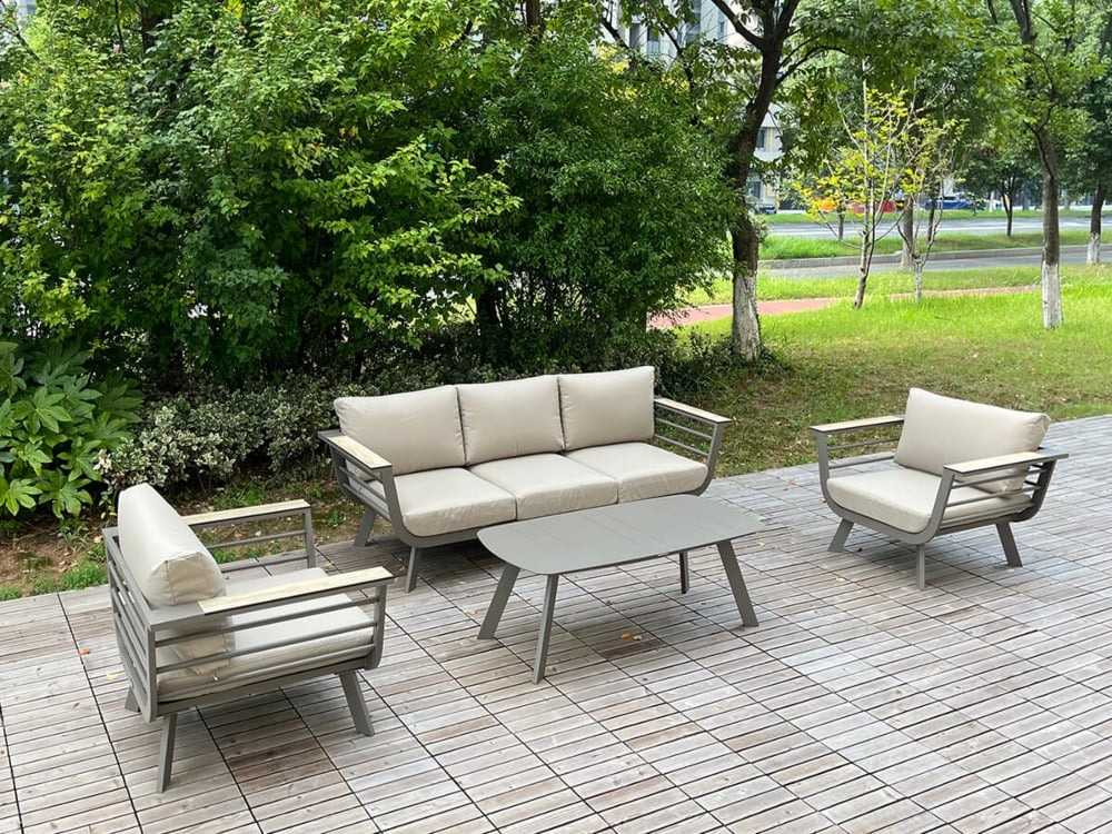 Lauko baldų komplektas ASPEN CAFFE, Taupe
