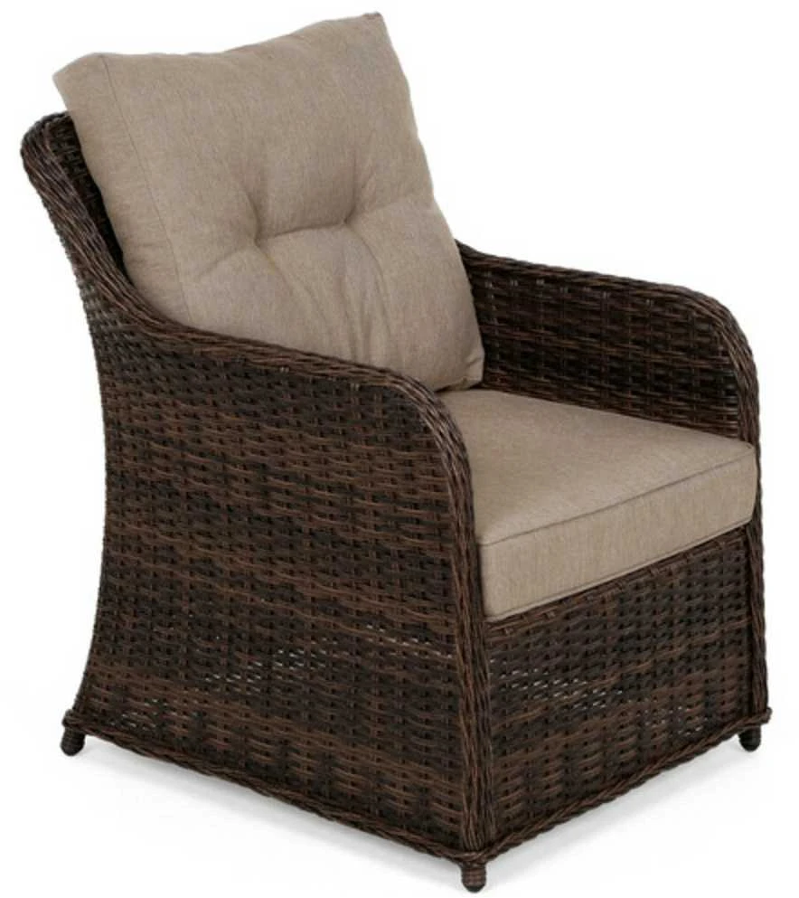Lauko baldų komplektas Bergamo, Brown Mat / Brown Melange