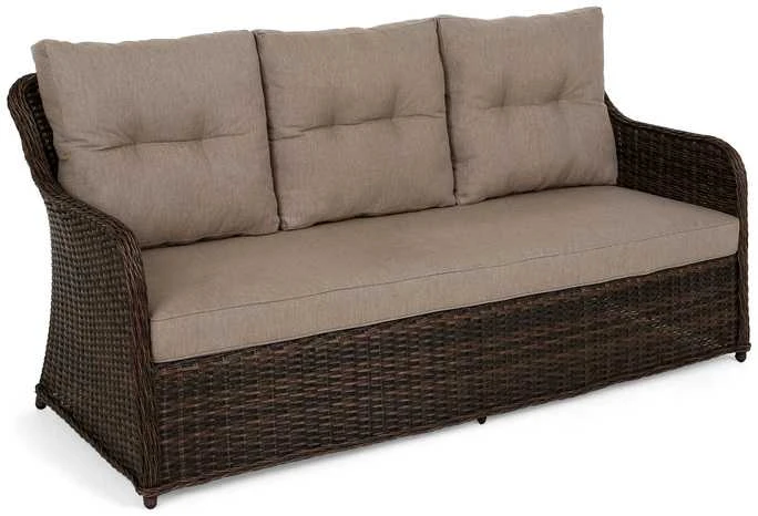Lauko baldų komplektas Bergamo, Brown Mat / Brown Melange
