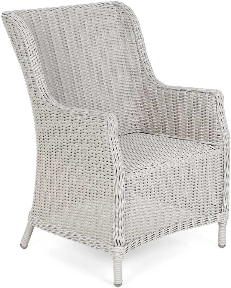 Lauko baldų komplektas Bristol 180 cm, 6+1, Baltas / Pilkas