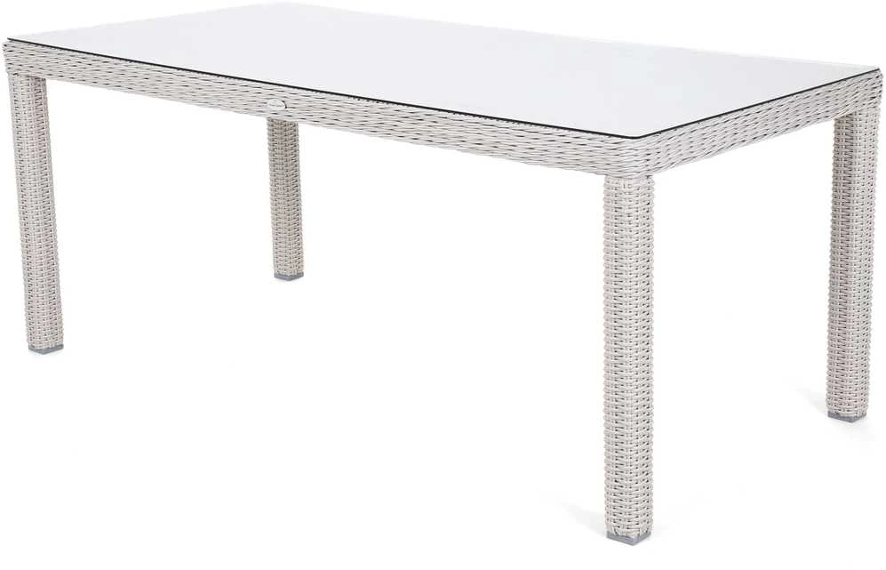Lauko baldų komplektas Bristol 180 cm, 6+1, Baltas / Pilkas