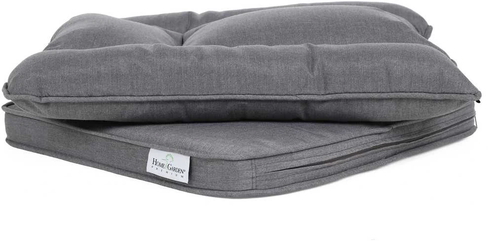 Lauko baldų komplektas Bristol 180 cm, 6+1, Baltas / Pilkas